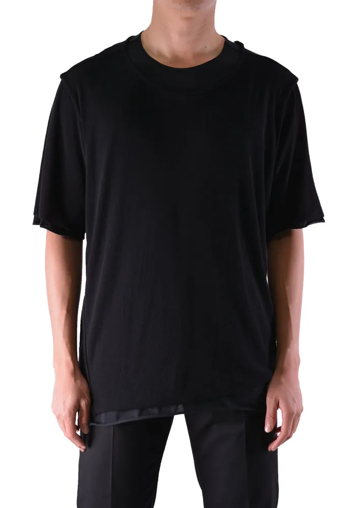 INDIVIDUAL SENTIMENTS CT5S-LJ36 LAYERED T-SHIRT BLACK