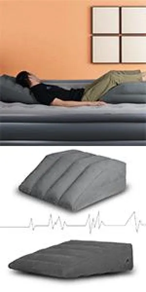 Inflatable Wedge Pillow I Travel/Inflatable Portable Bed Wedge I 23.6" x 22" x 7"
