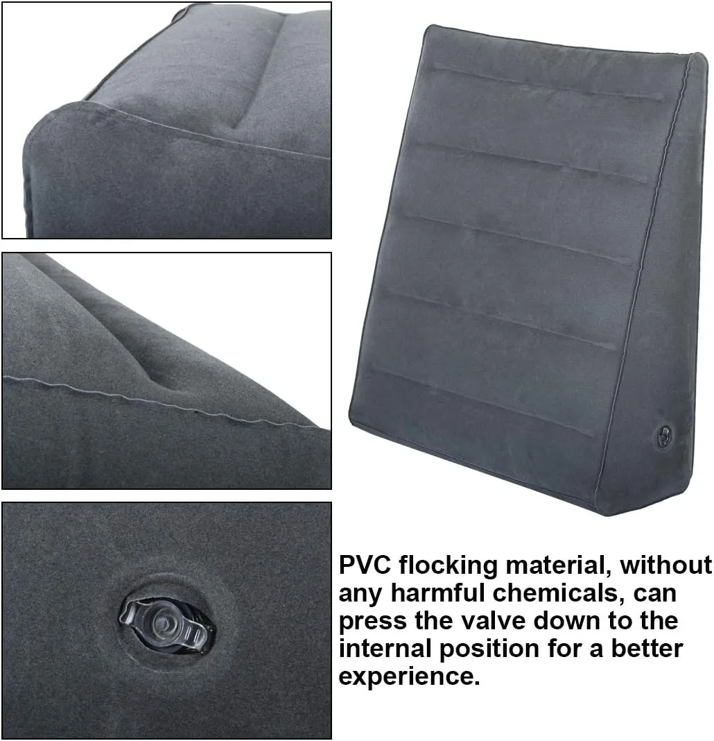 Inflatable Wedge Pillow I Travel/Inflatable Portable Bed Wedge I 23.6" x 22" x 7"