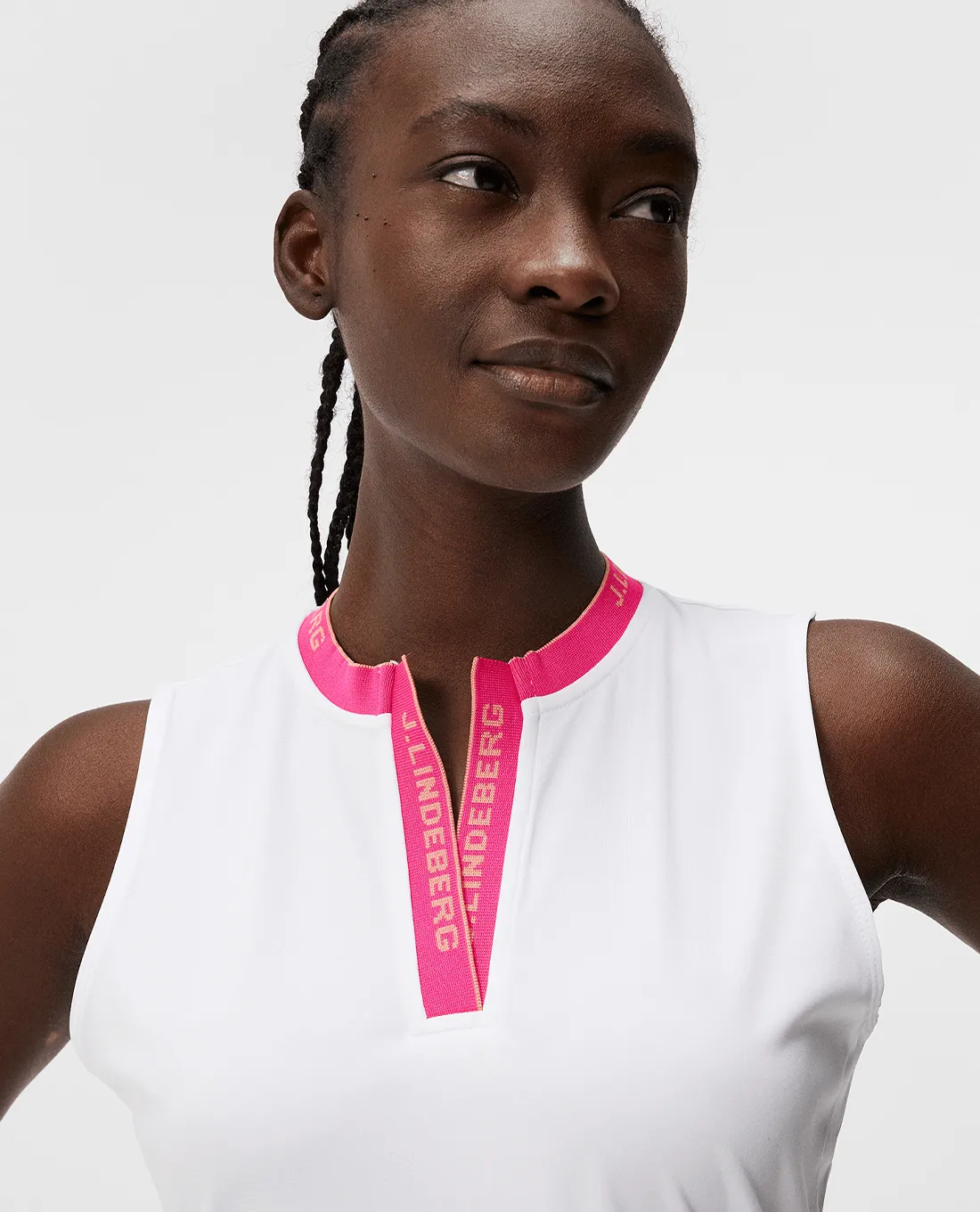 J.Lindeberg Leya Sleeveless Polo White