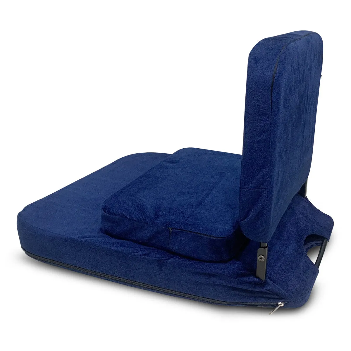 Kawachi 90° Meditation Floor Chair - Premium, Foldable and 90° Fixed Back Support Chair. Ideal for Seating, Yoga, Gaming and Meditation Blue  KW96