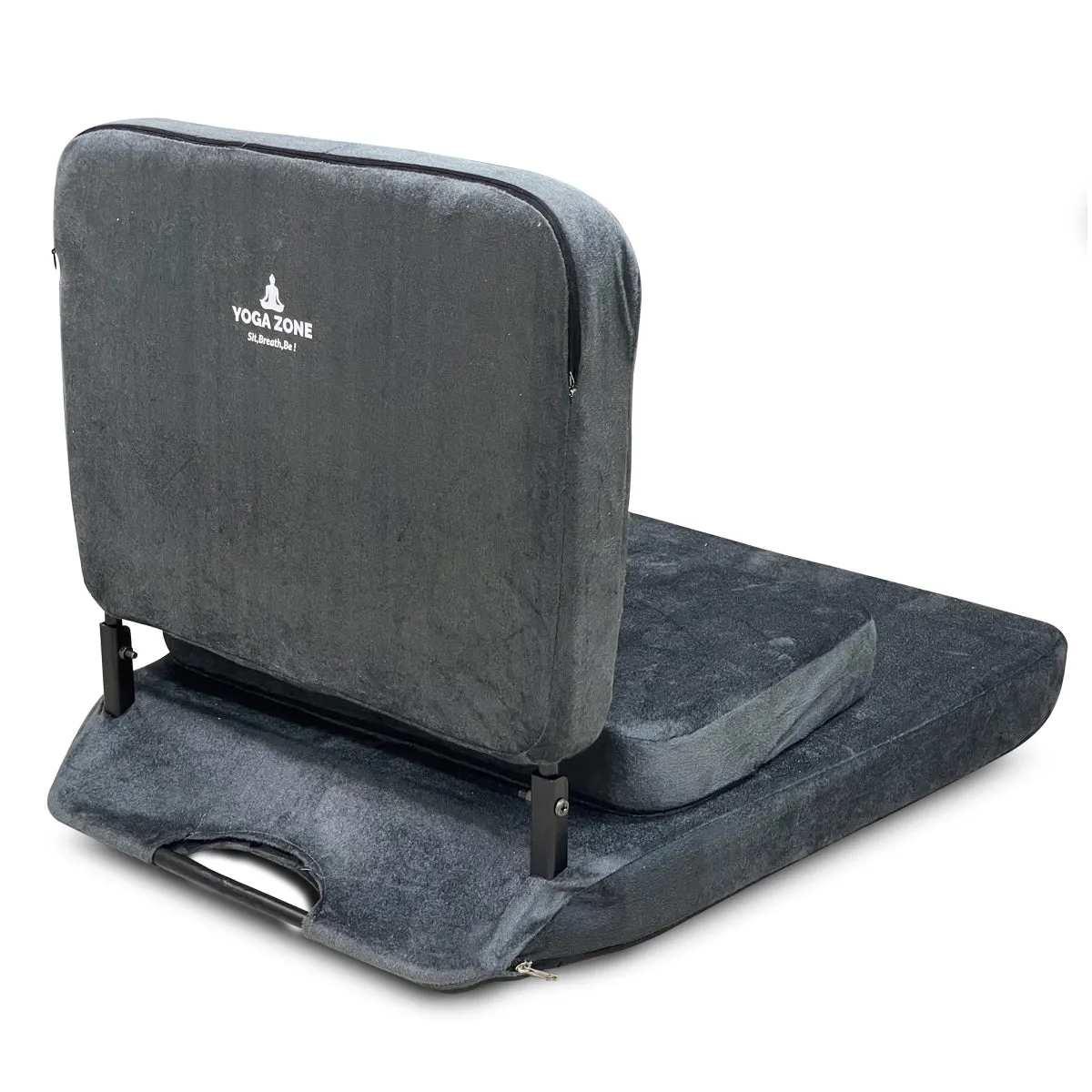 Kawachi 90° Meditation Floor Chair - Premium, Foldable and 90° Fixed Back Support Chair. Ideal for Seating, Yoga, Gaming and Meditation Blue  KW96