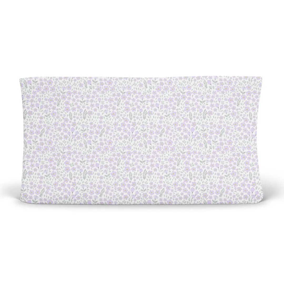 Lilac Meadow Changing Pad Cover