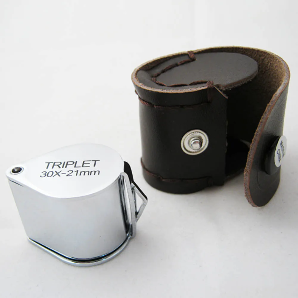 New Mini Illuminated Magnifier Jeweler Eye Jewelry Loupe Loop Led Light 30x 21mm