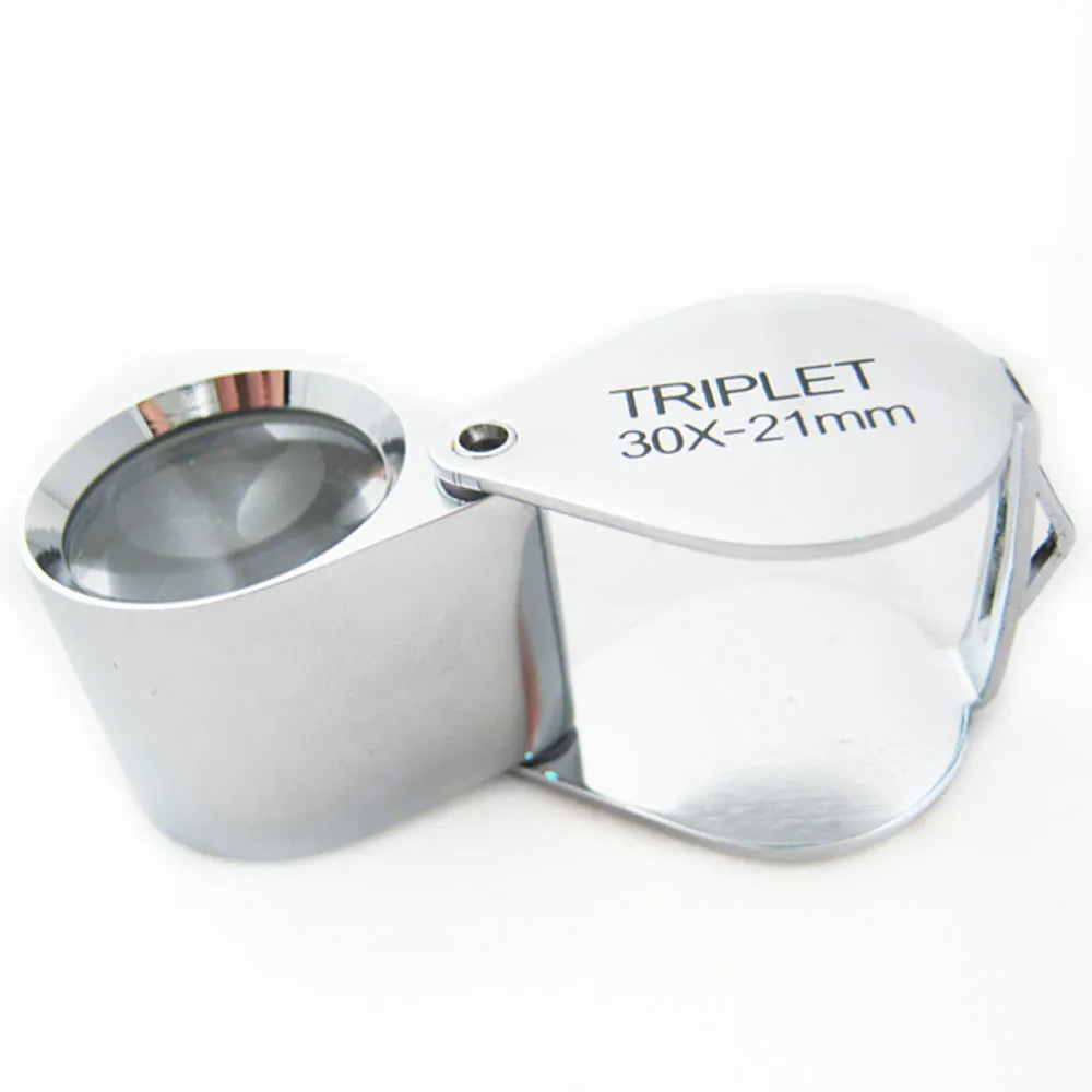 New Mini Illuminated Magnifier Jeweler Eye Jewelry Loupe Loop Led Light 30x 21mm
