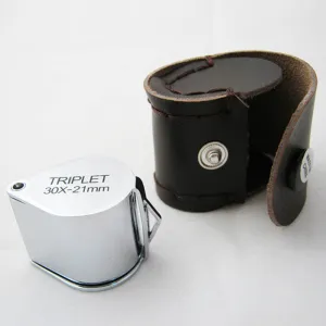 New Mini Illuminated Magnifier Jeweler Eye Jewelry Loupe Loop Led Light 30x 21mm