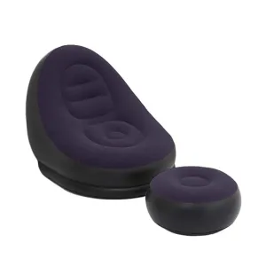 Outdoor PVC Inflatable Air Sofa With Inflatable Foot Cushion DC-283 BLACK