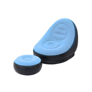 Outdoor PVC Inflatable Air Sofa With Inflatable Foot Cushion DC-283 BLUE