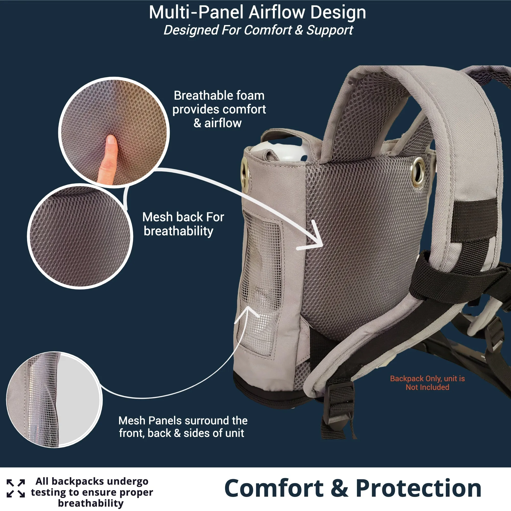 OxyGo Ultra Lightweight Backpack - Gray
