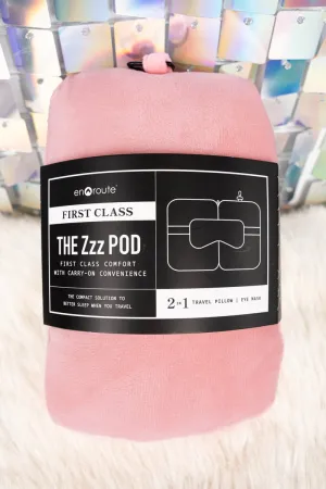 Pink En Route The ZZZ Pod Travel Pillow Eye Mask