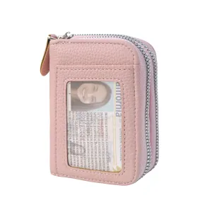 Pink Faux Leather NGIL Zippered Wallet