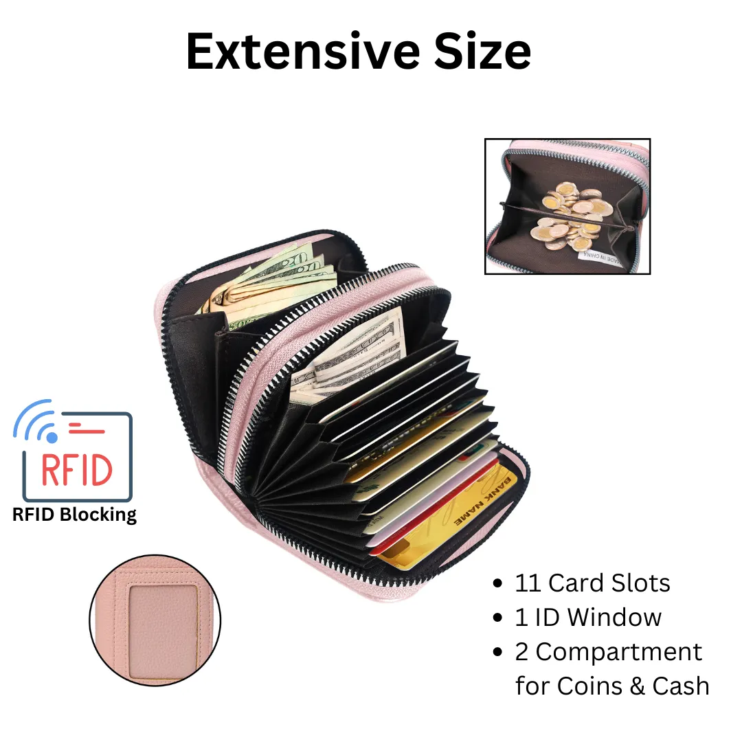 Pink Faux Leather NGIL Zippered Wallet