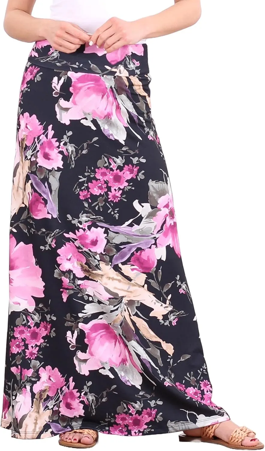 Popana Womens Long Maxi Skirt - Made in USA Long Skirts for Women Trendy - Casual Convertible Sundress Plus Size Maxi Skirt