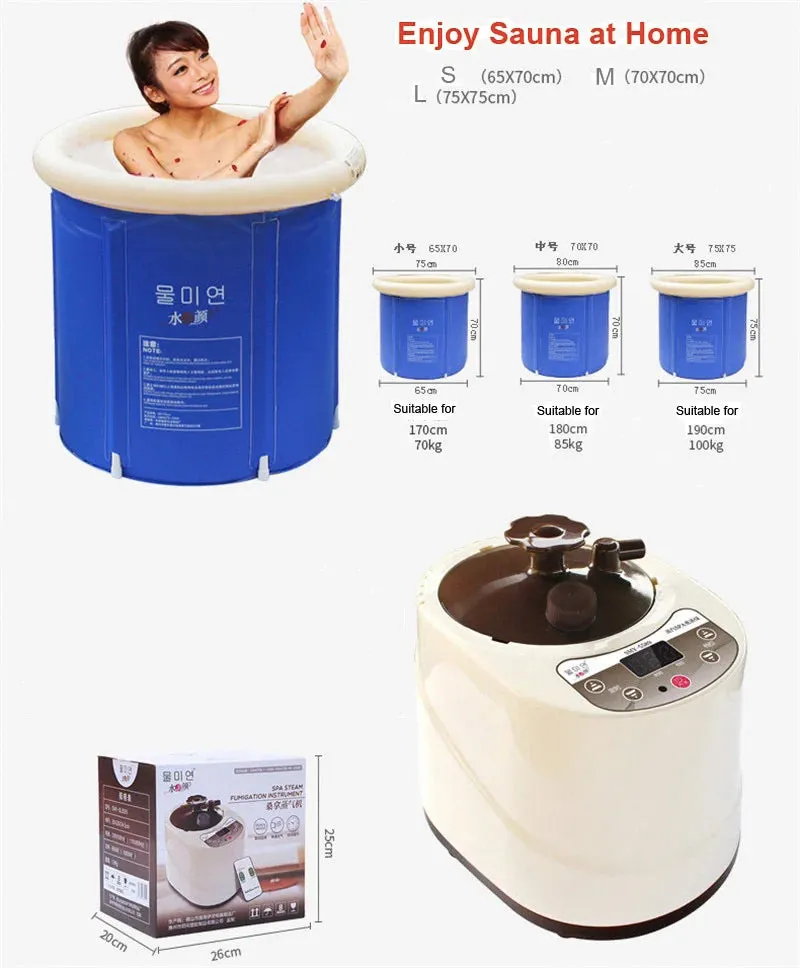 Portable Sauna Steaming, Folding Bathtub, Infrared Spa, Weight Loss Remove Toxin
