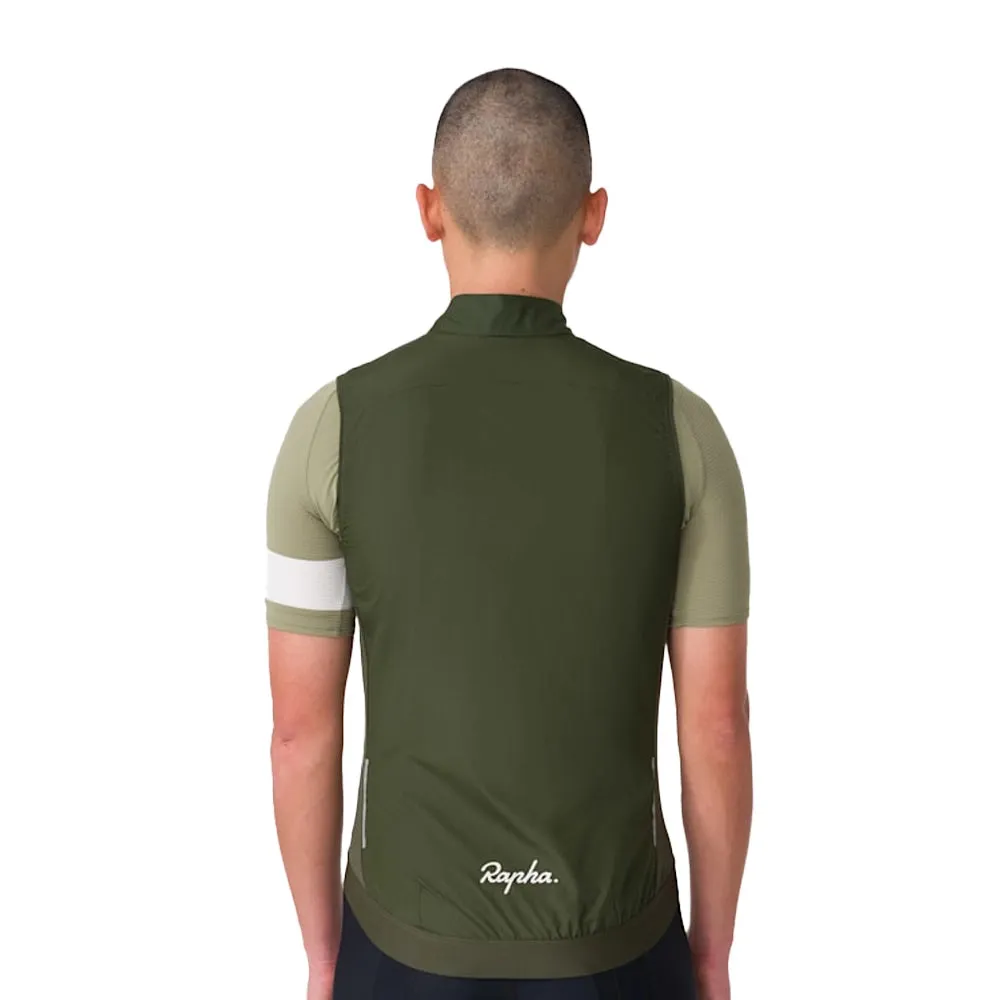 RAPHA Core Gilet - Deep Olive Green/White KGW