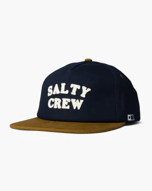 Salty Crew First Mate 5 Panel Hat - NAVY/GOLD