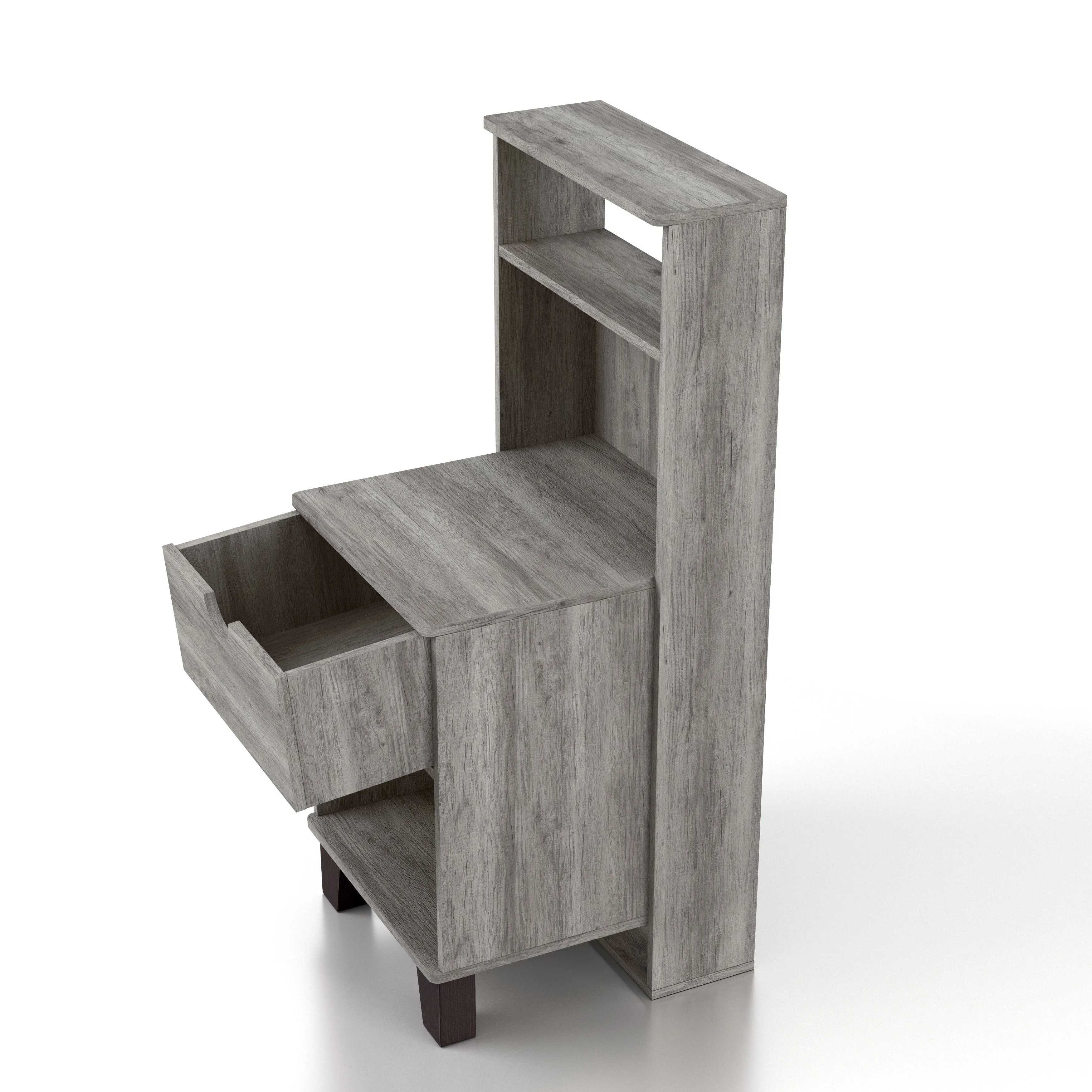 Scholls Transitional Vintage Gray 1-drawer Nightstand
