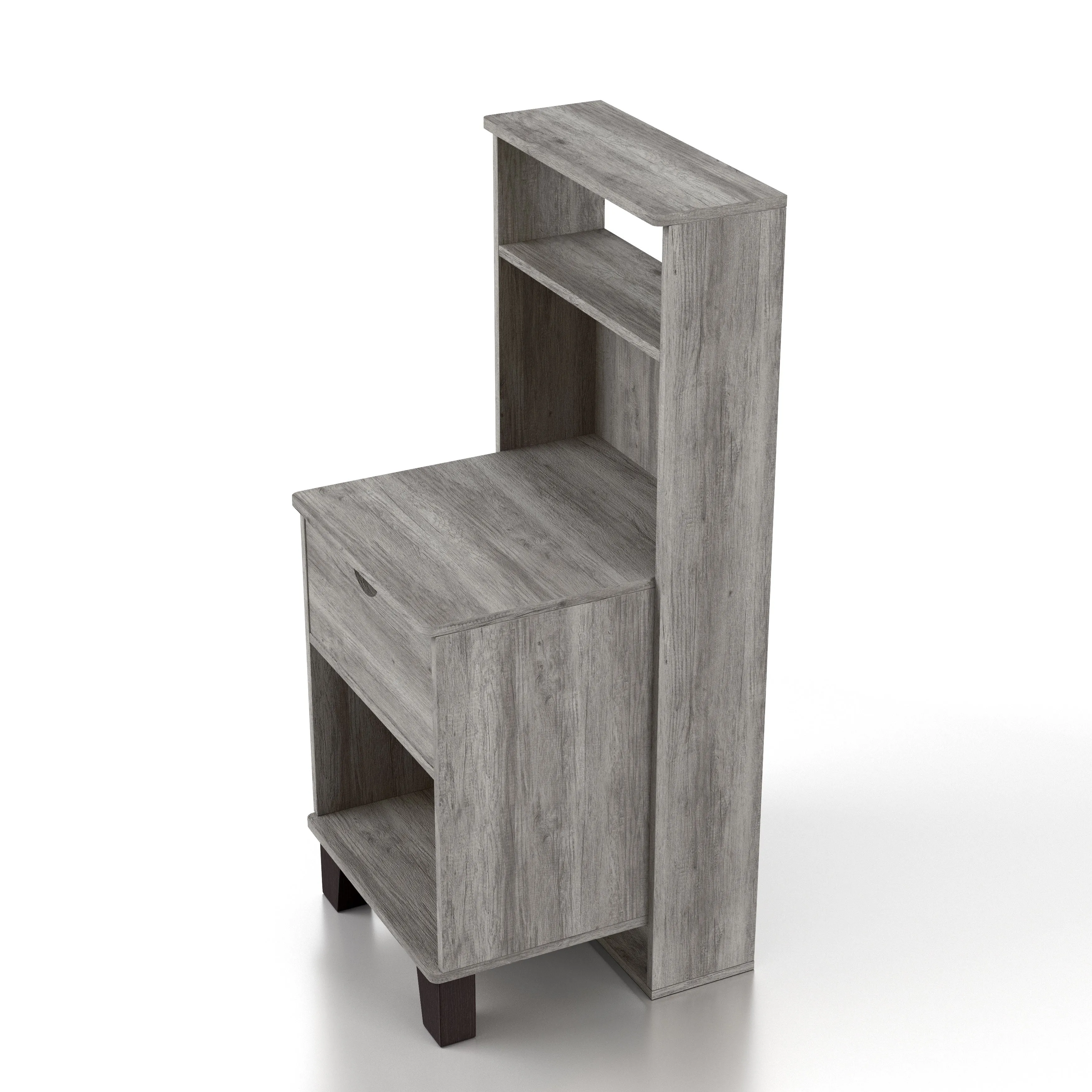 Scholls Transitional Vintage Gray 1-drawer Nightstand