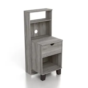 Scholls Transitional Vintage Gray 1-drawer Nightstand