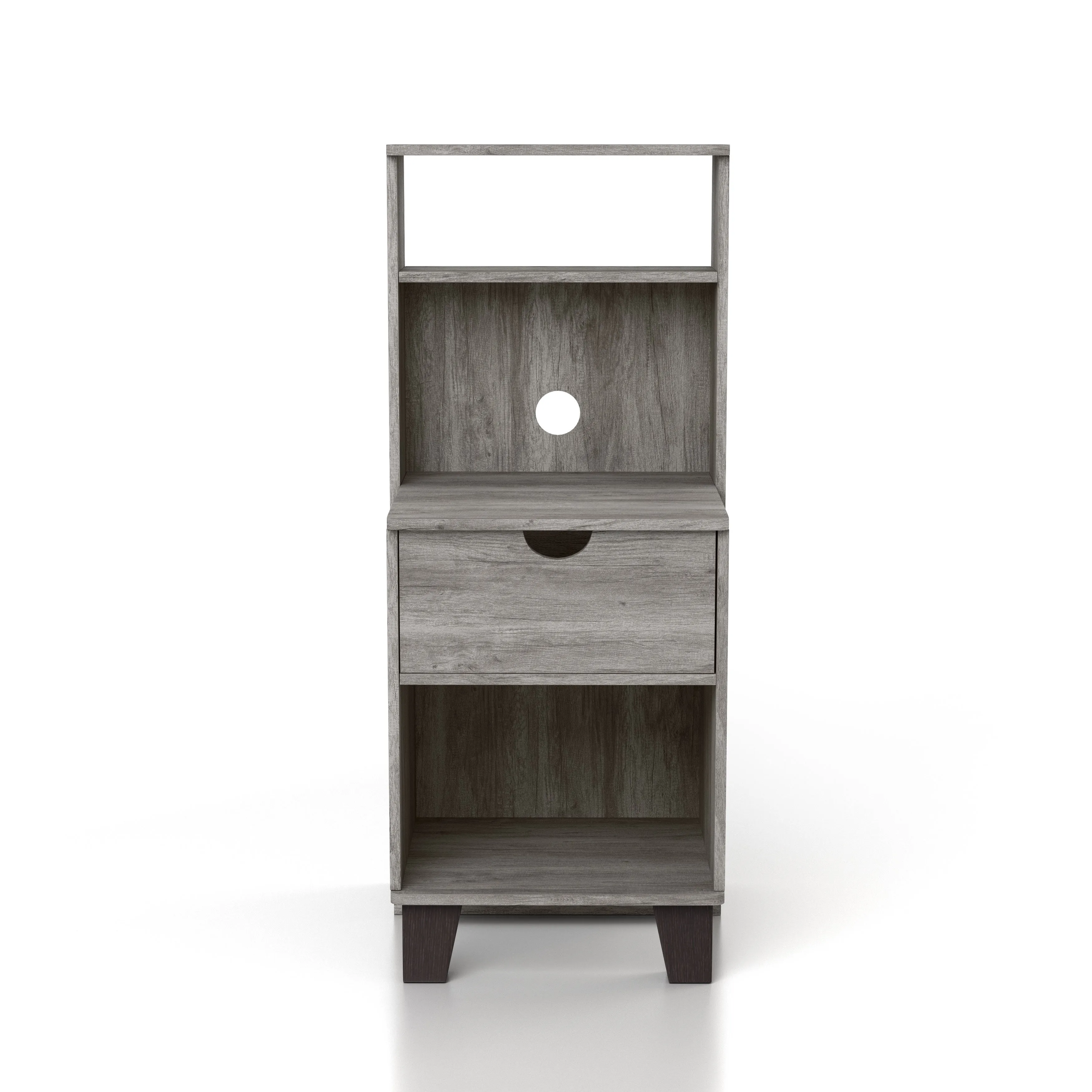 Scholls Transitional Vintage Gray 1-drawer Nightstand