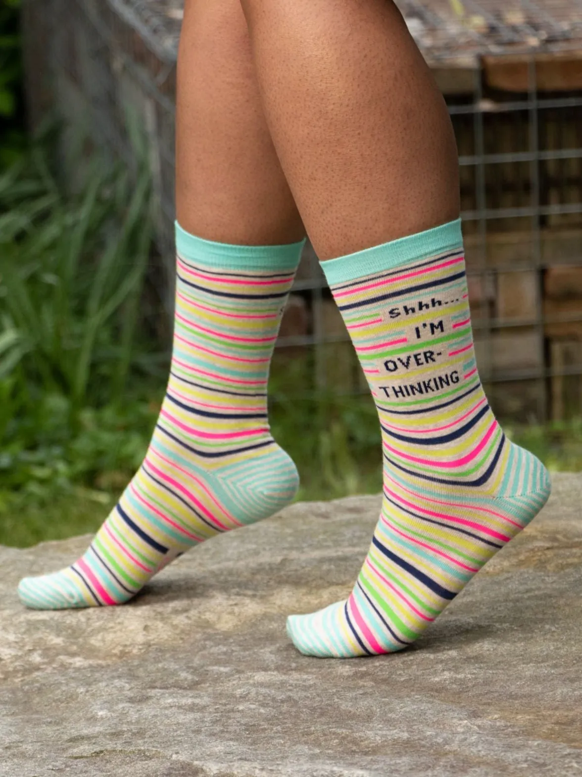Shhh I'm Overthinking W-Crew Socks
