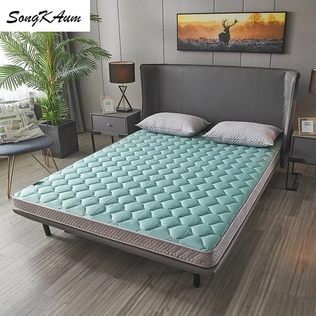 SongKAum high quality Natural latex Mattresses Thicken Keep warm Tatami Foldable Single doublestudent dormitory  Mattress