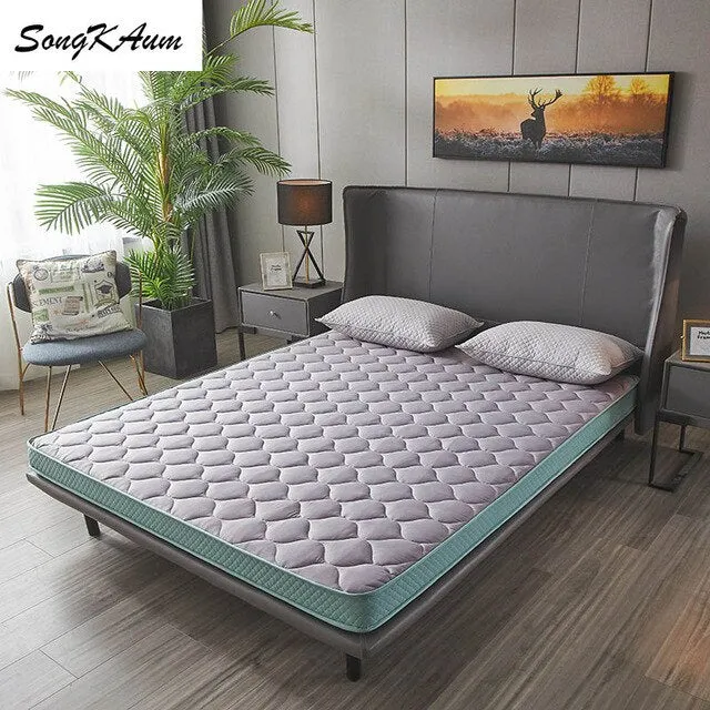 SongKAum high quality Natural latex Mattresses Thicken Keep warm Tatami Foldable Single doublestudent dormitory  Mattress