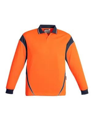 Syzmik ZH249 Mens Hi Vis Aztec L/S Polo