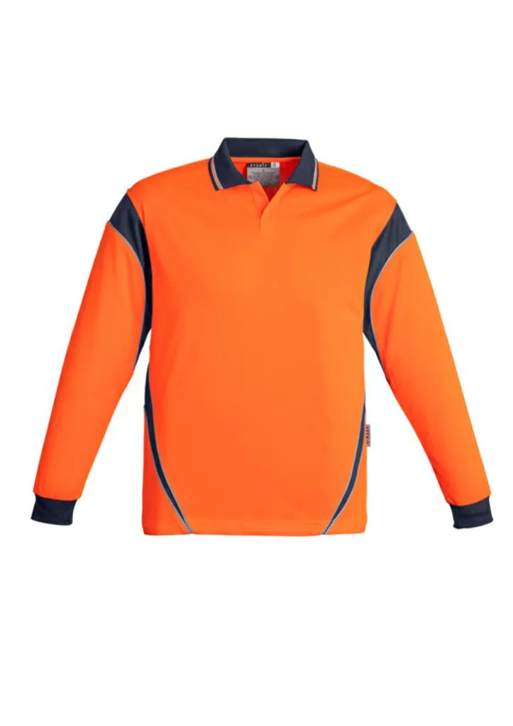 Syzmik ZH249 Mens Hi Vis Aztec L/S Polo