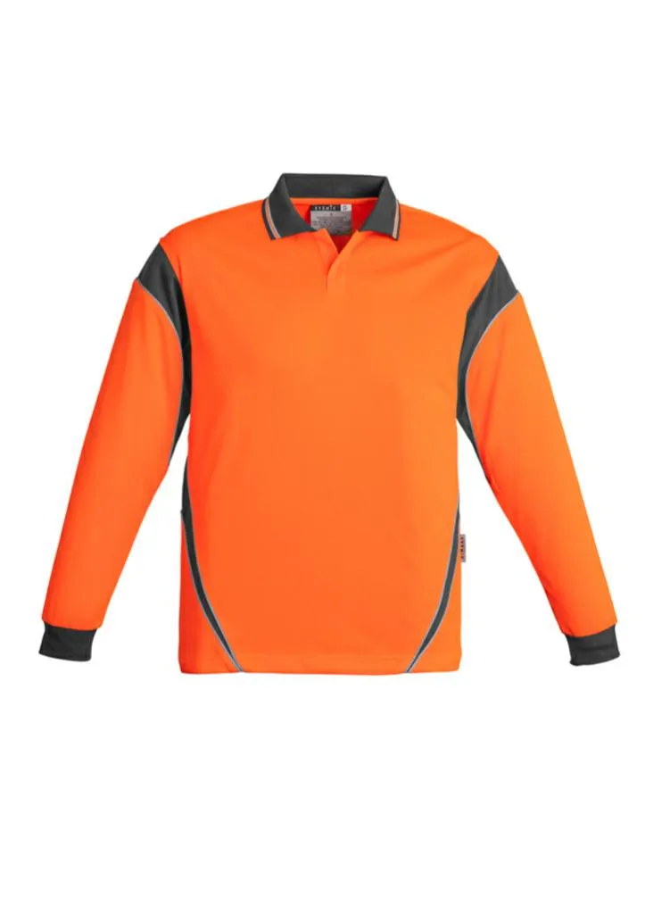 Syzmik ZH249 Mens Hi Vis Aztec L/S Polo