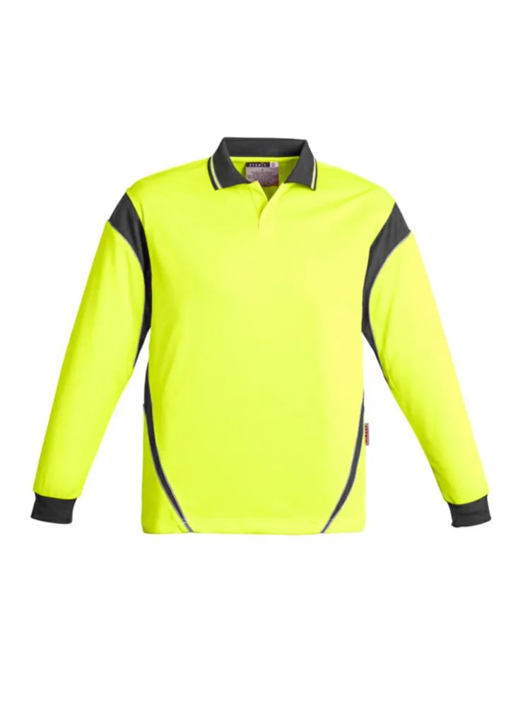 Syzmik ZH249 Mens Hi Vis Aztec L/S Polo