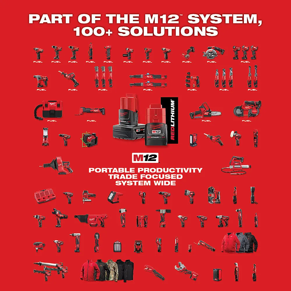 Tool Kit - Milwaukee M12™ Cable Stripper Kit with 17 Cu THHN / XHHW Bushings, 2435CU-21S