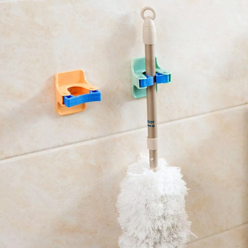 Universal Adhesive Wall Mop Holders Set