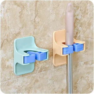Universal Adhesive Wall Mop Holders Set
