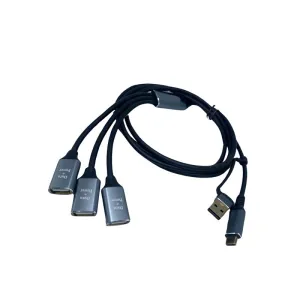 Usb A   C To 3Af Y Splitter Data Extension Adapter Cable Q-Hd719