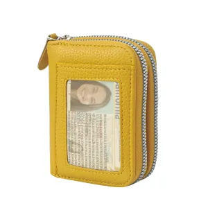 Yellow Faux Leather NGIL Zippered Wallet