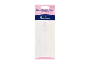 Zipped Security Pocket: Passport Size